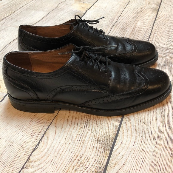 Lands' End Shoes Lands End Black Wingtip Oxford Sz 115 Poshmark